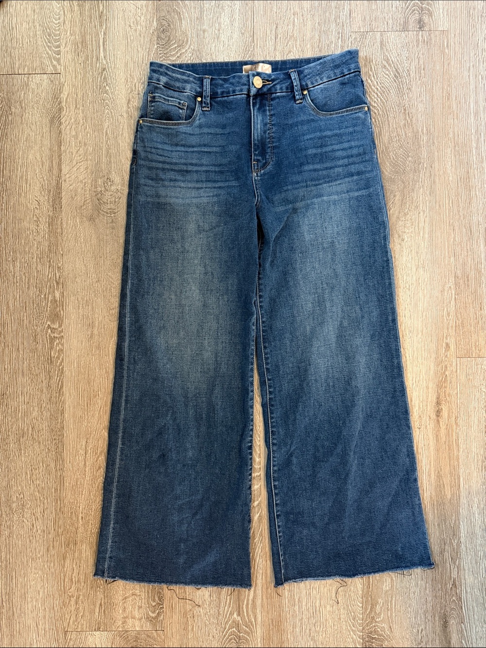 Kut from the Kloth Meg fab ab Wide Leg Jeans in Dark Blue Wash size 6